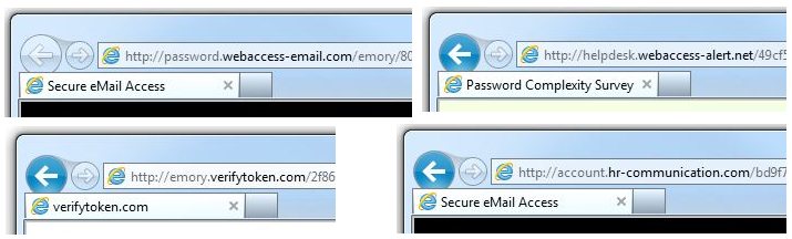 Examples of non Emory URLs in web browsers