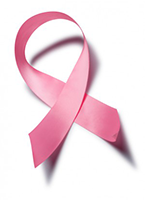 Pink breast cancer ribbon