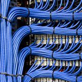 Photo of a network closet