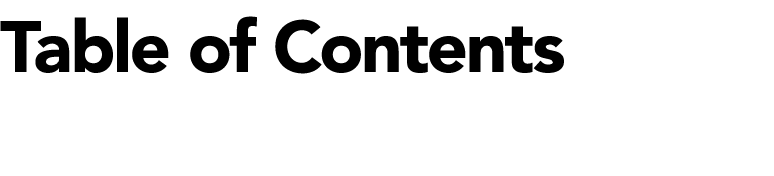 Table of Contents 
