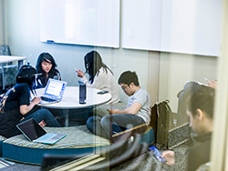 Photo of a group of students studying