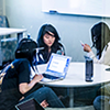 Photo of a group of students studying